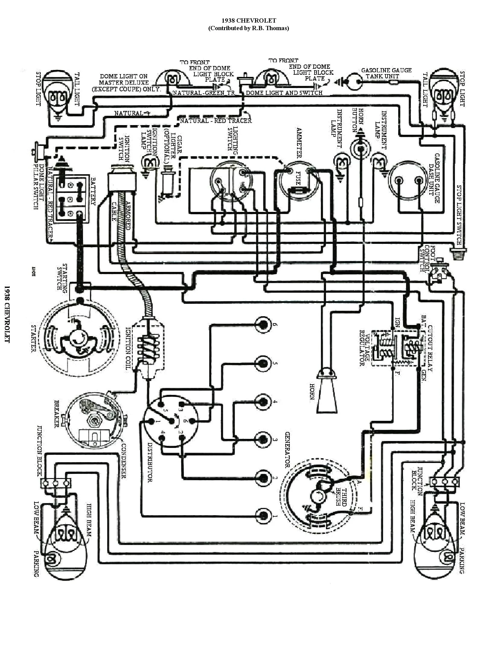 Diagram Chevrolet Chevy 1946 Car Wiring Electrical Diagram