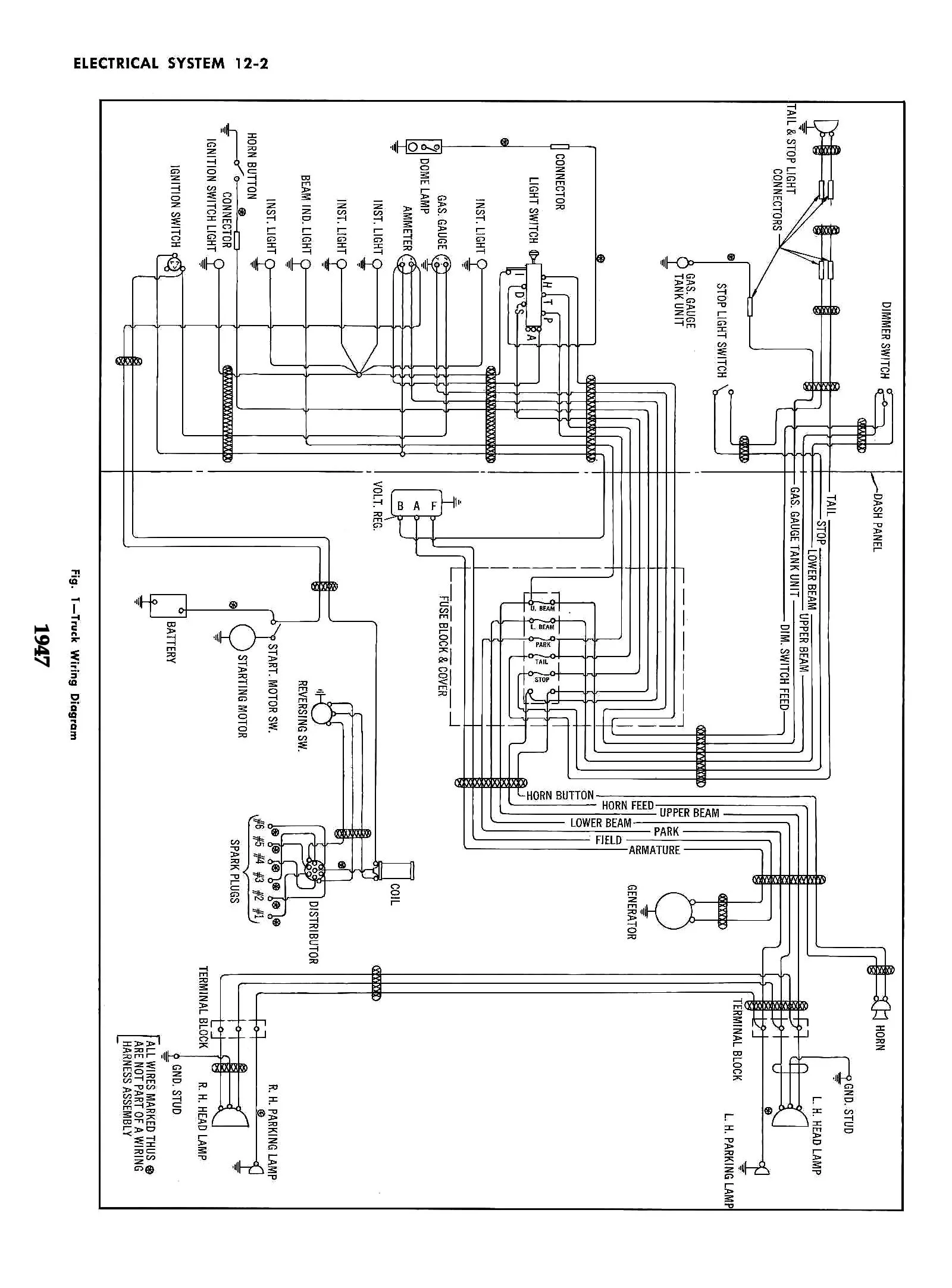 Diagram Chevrolet Chevy 1949 Truck Wiring Electrical Diagram Manual