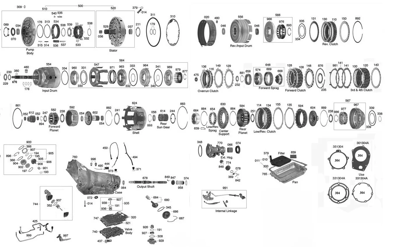 Diagram Chevy 700R4 Transmission Parts Diagram