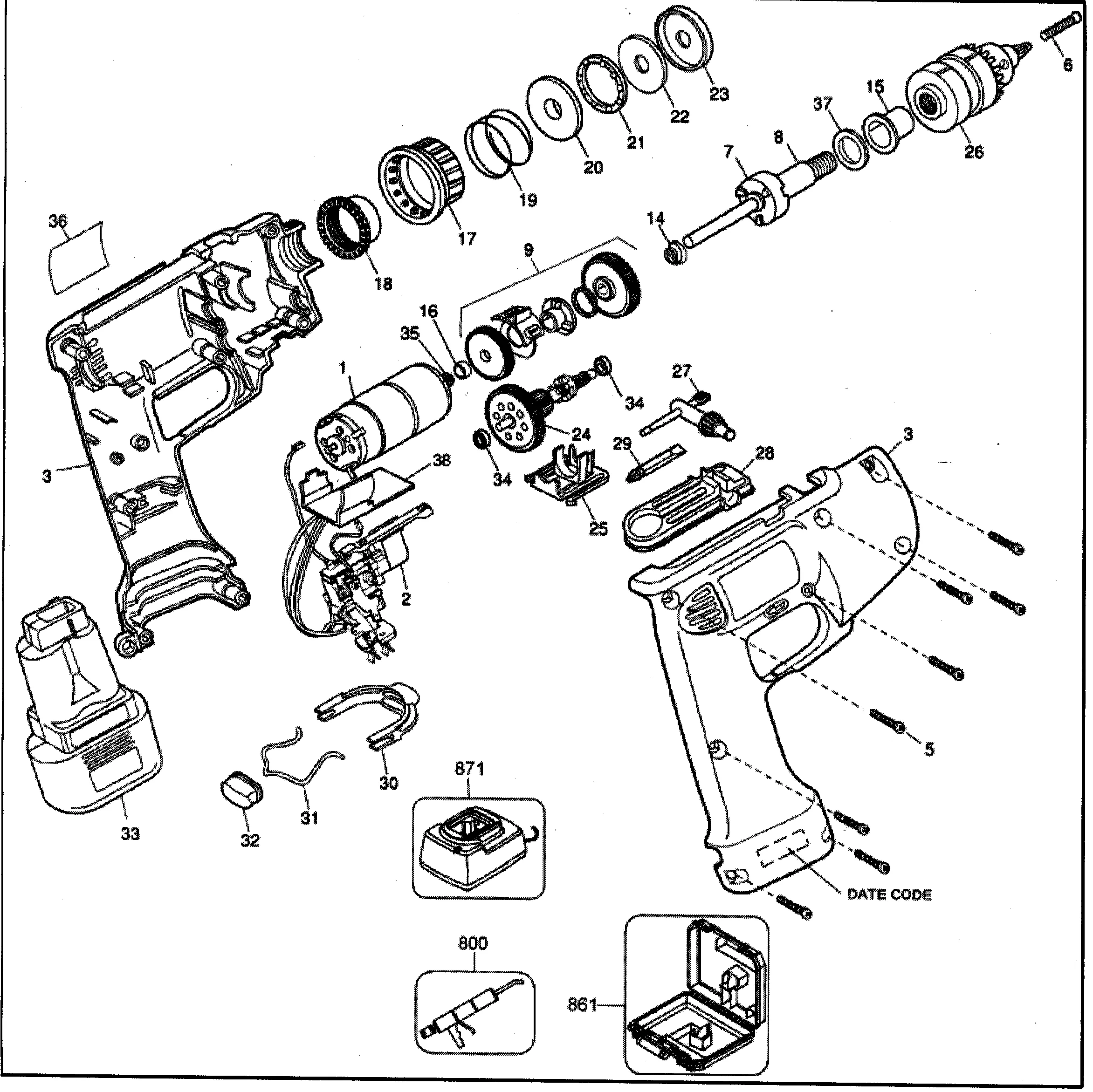 Diagram Cordless Drill Wiring Diagram