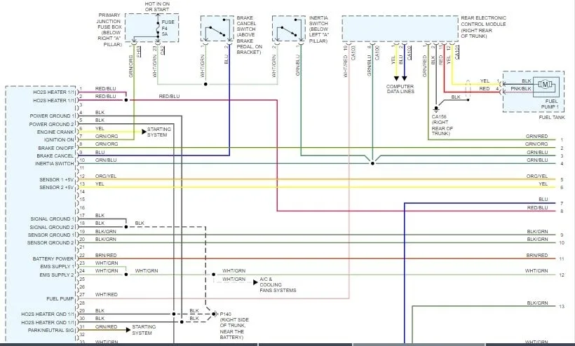 Diagram Daewoo Cielo Ecu Wiring Diagram