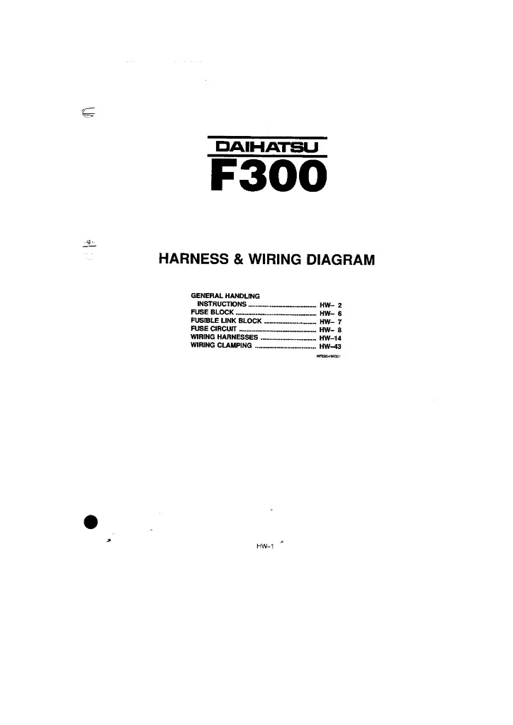 Diagram Daihatsu F300 Wiring Diagram