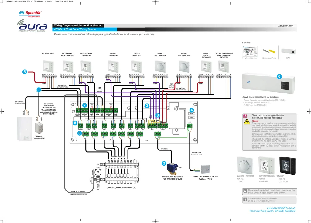 Diagram Danfoss Underfloor Heating Wiring Centre Diagram