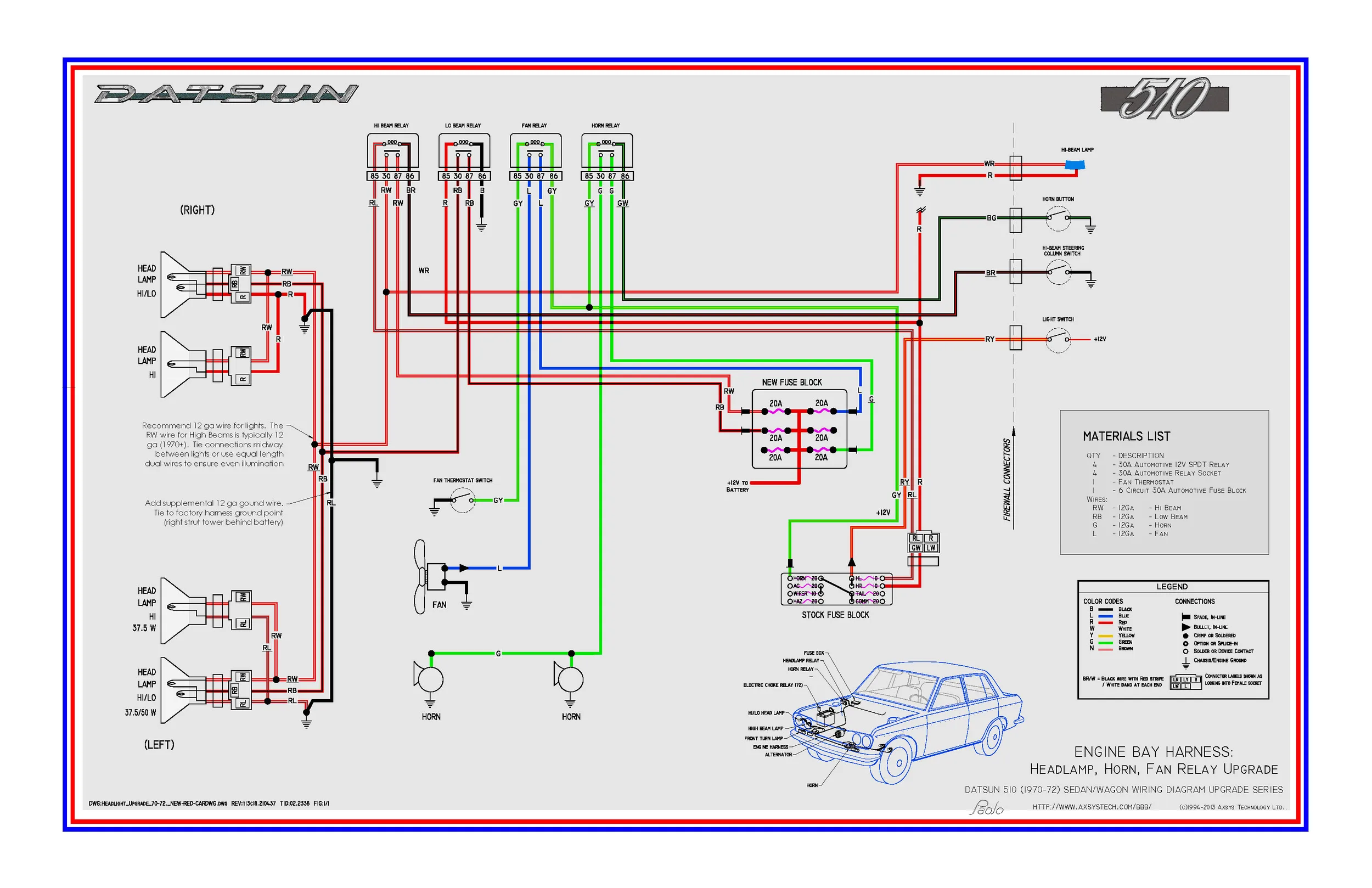 Diagram Datsun 510 Wiring Diagram