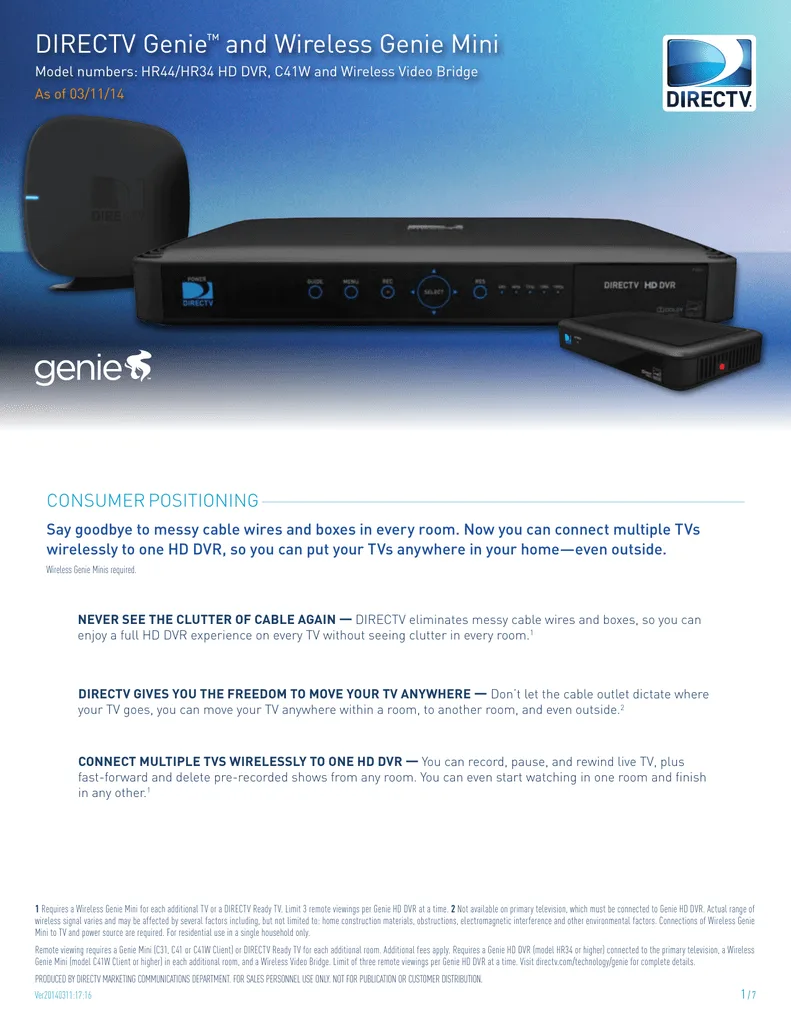 Diagram Directv Wireless Genie Mini Diagram