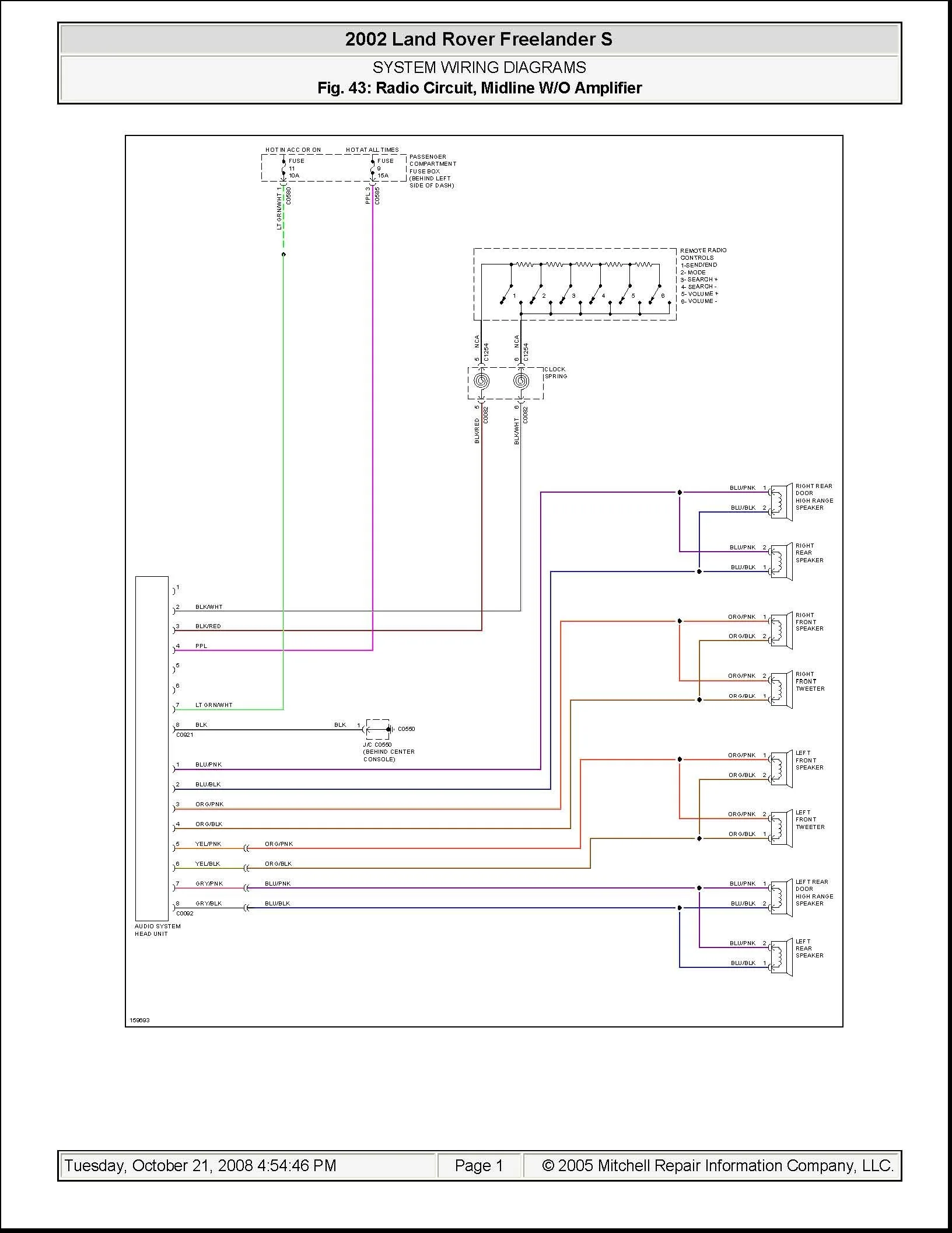 Diagram Discovery 1 Radio Wiring Diagram