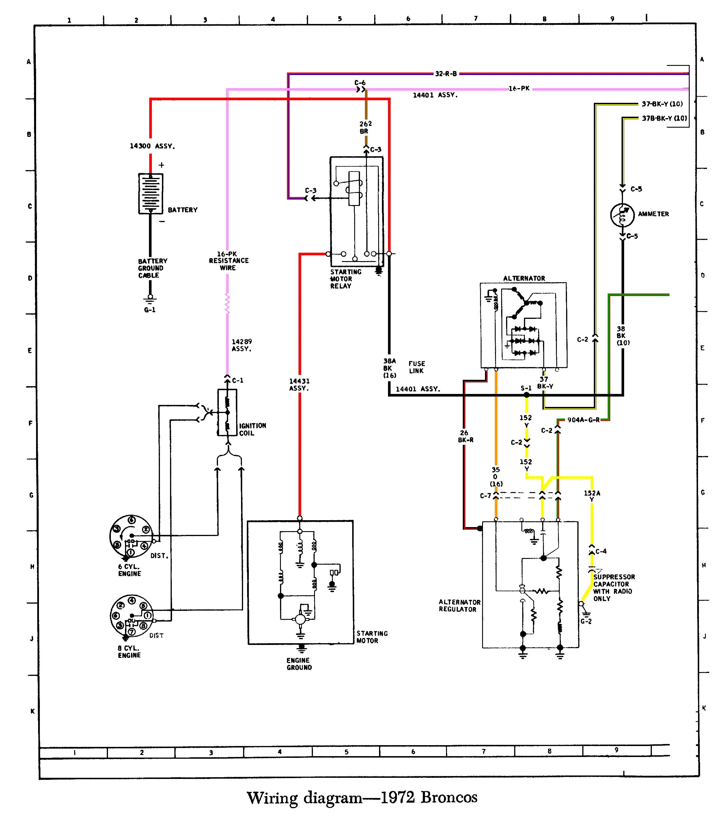 Diagram Early Bronco Ignition Switch Wiring Diagram