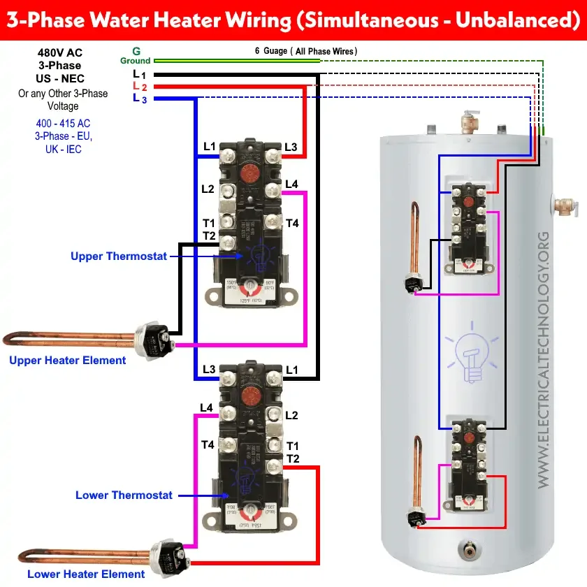 Diagram Electric Water Heater Wiring Diagram Dual Element