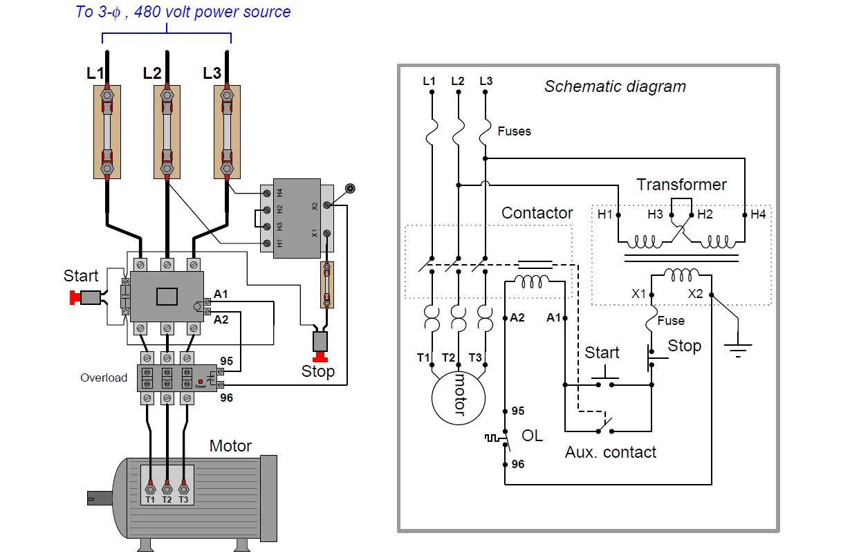 Diagram Electrical Motor Control Wiring Diagrams