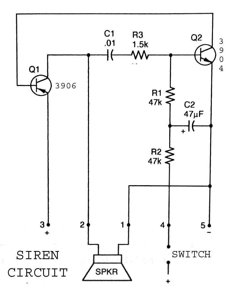 Diagram Electronic Siren Circuit Diagram