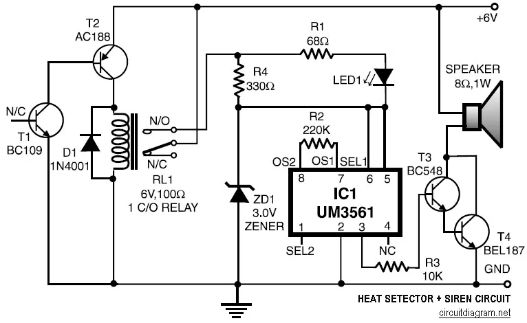 Diagram Electronic Siren Circuit Diagram Schematic