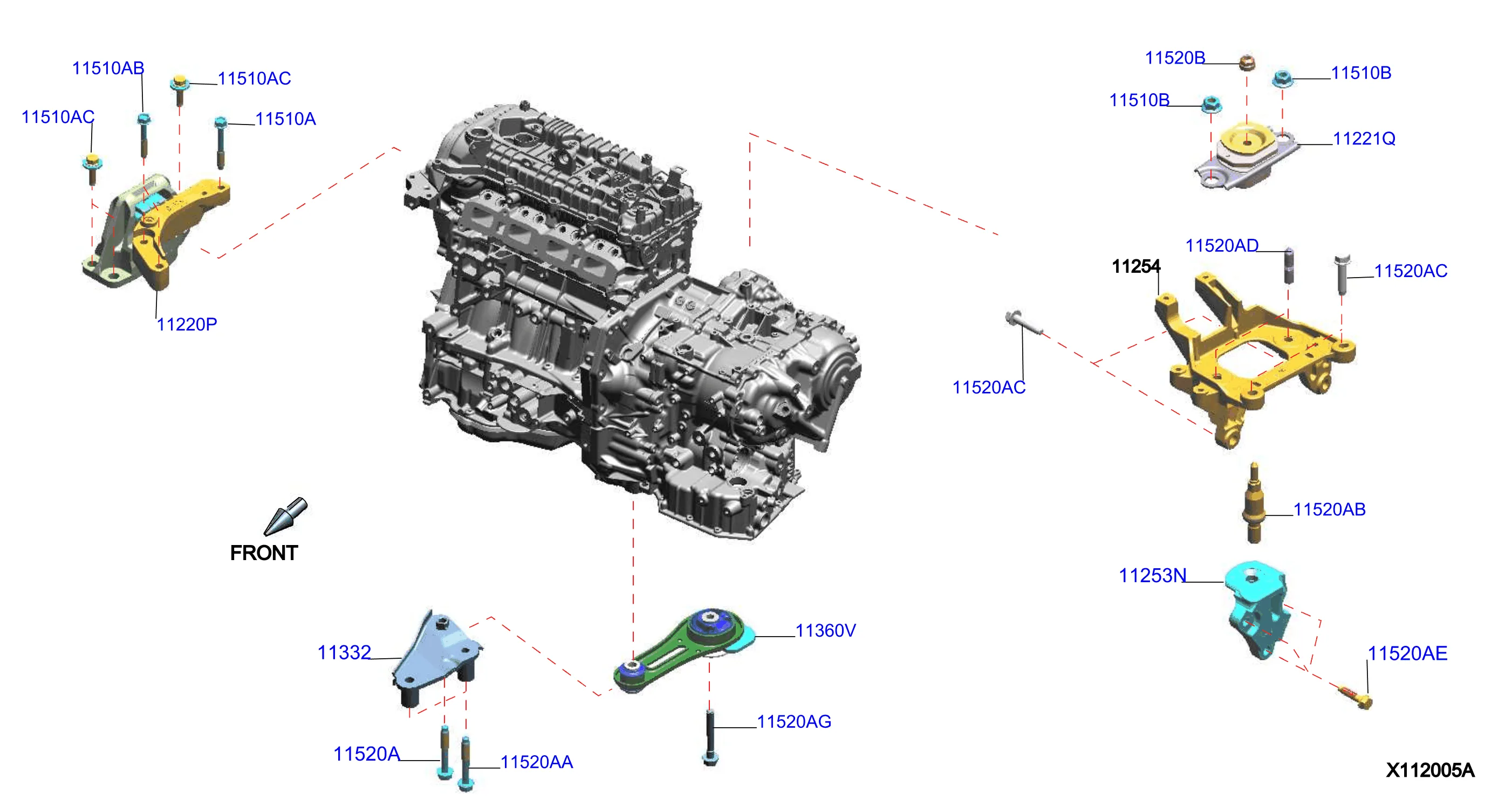 Diagram Engine Transmission Mounting For Your Nissan Versa