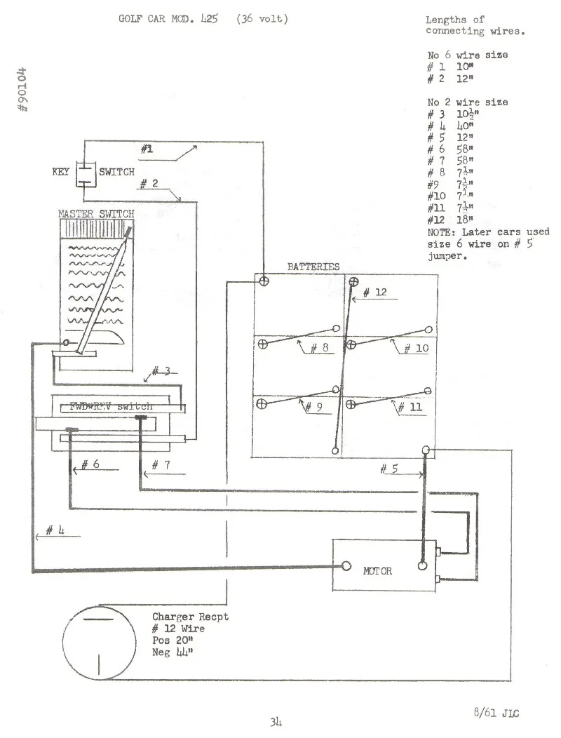 Diagram Ezgo Golf Cart 36V Powerwise Charger Receptacle Handle Wiring Diagram