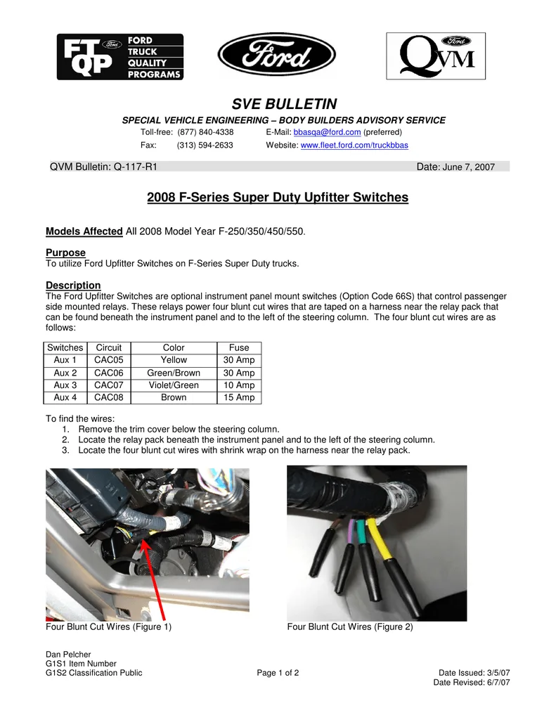 Diagram F250 Super Duty Upfitter Switches Wiring Diagrams