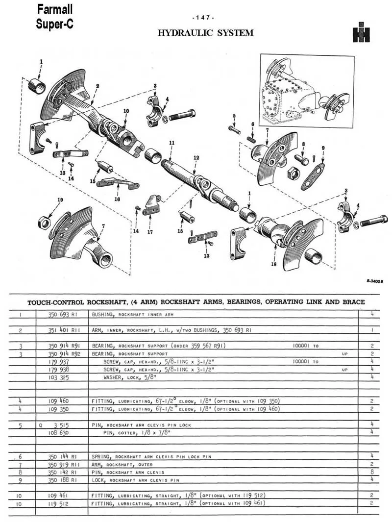 Diagram Farmall H Parts Manual Diagram