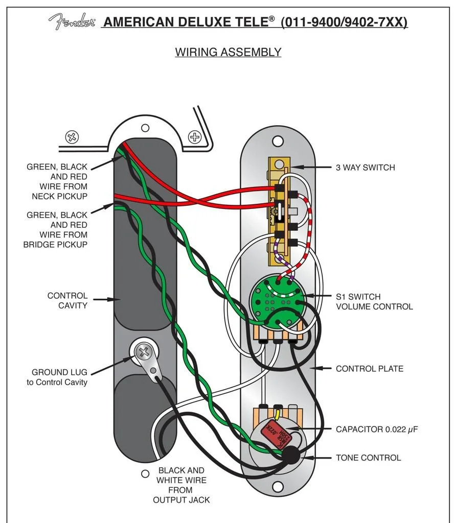 Diagram Fender American Telecaster Wiring Diagram