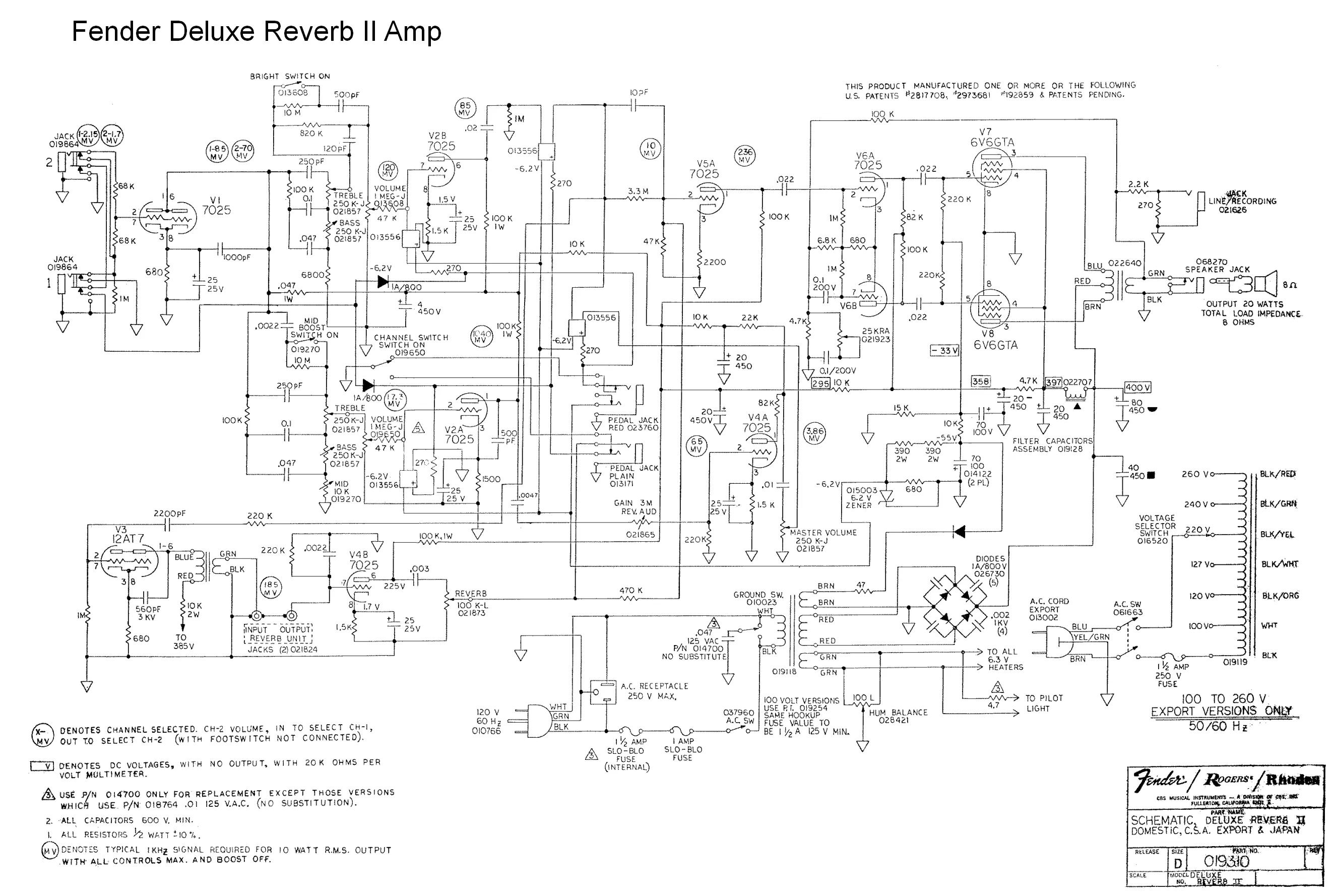 Diagram Fender Deluxe Reverb Wiring Diagram