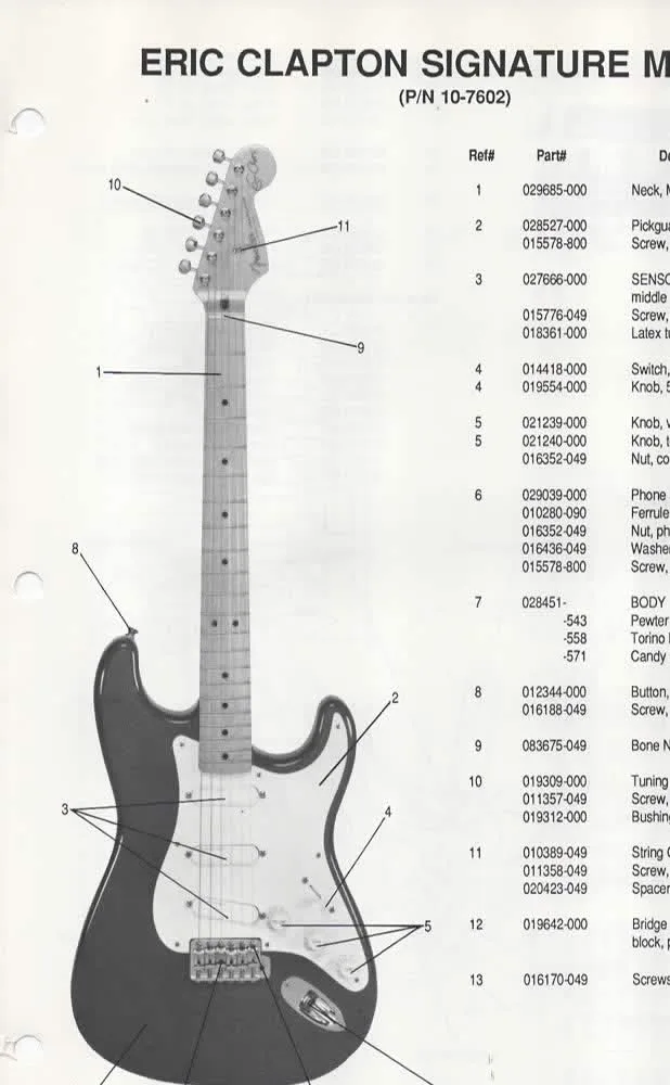 Diagram Fender Eric Clapton Stratocaster Wiring Diagram