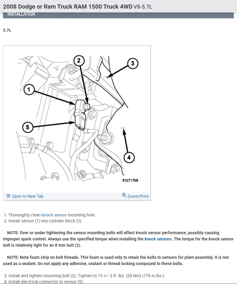 Diagram For 8 1L Vortec Knock Sensor Location Sensor Knock C