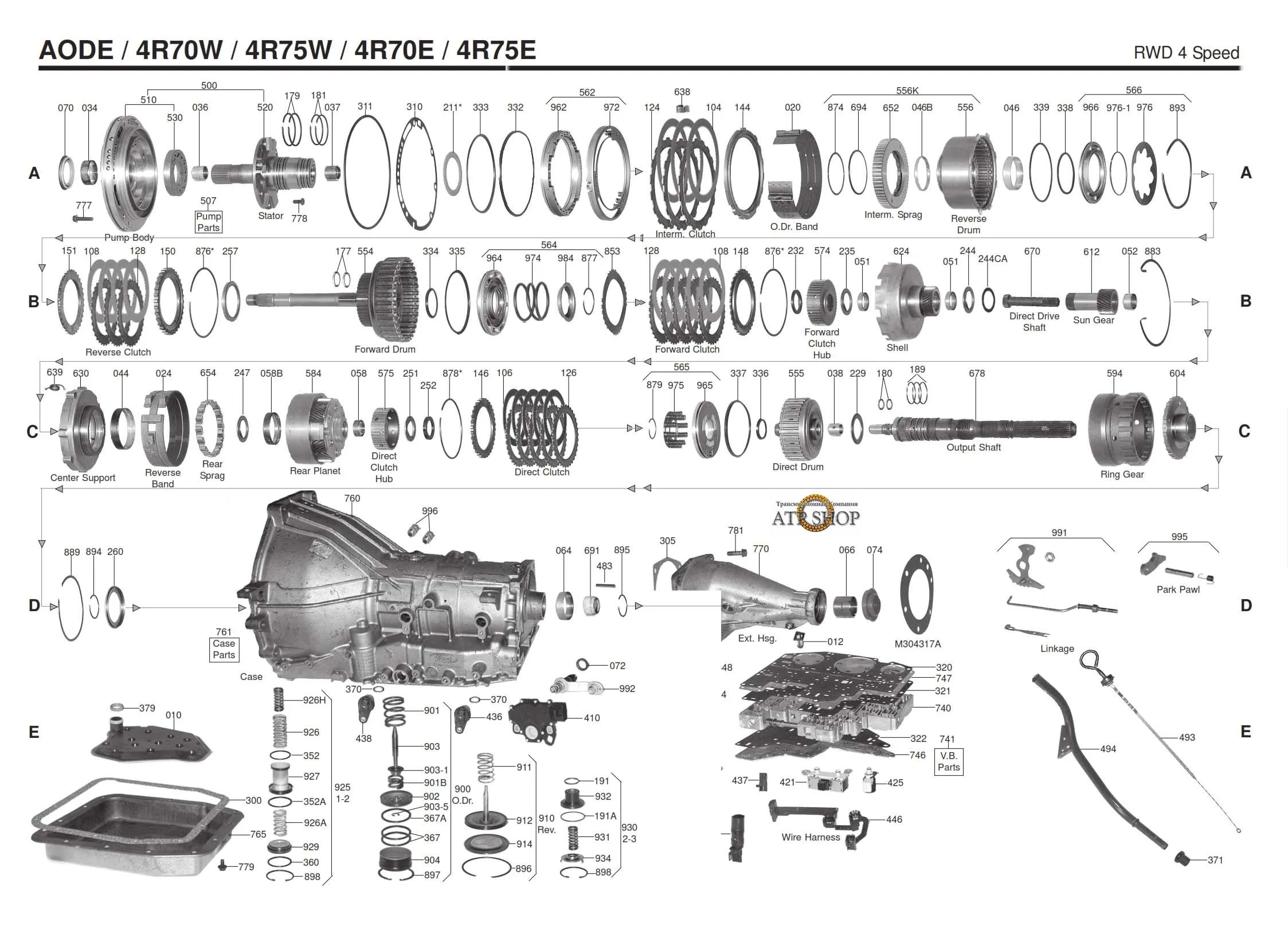 Diagram Ford 4R70W Diagram