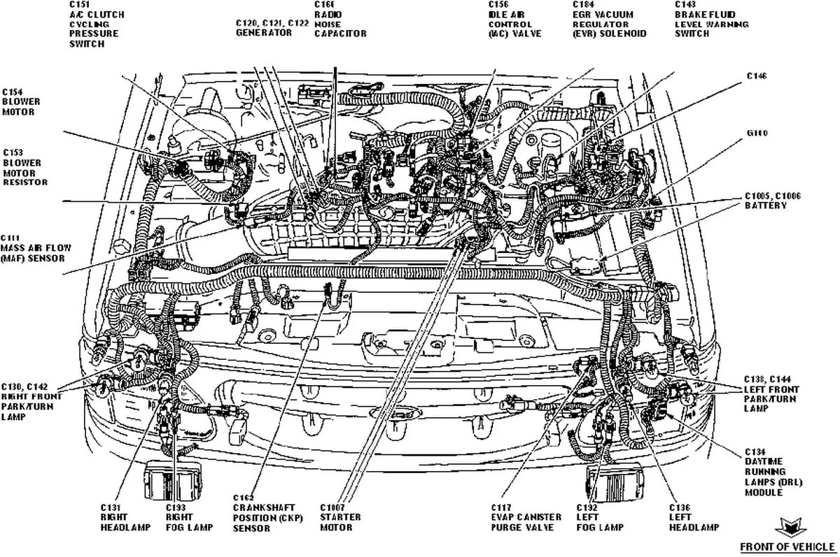 Diagram Ford Focus Engine Bay Diagram
