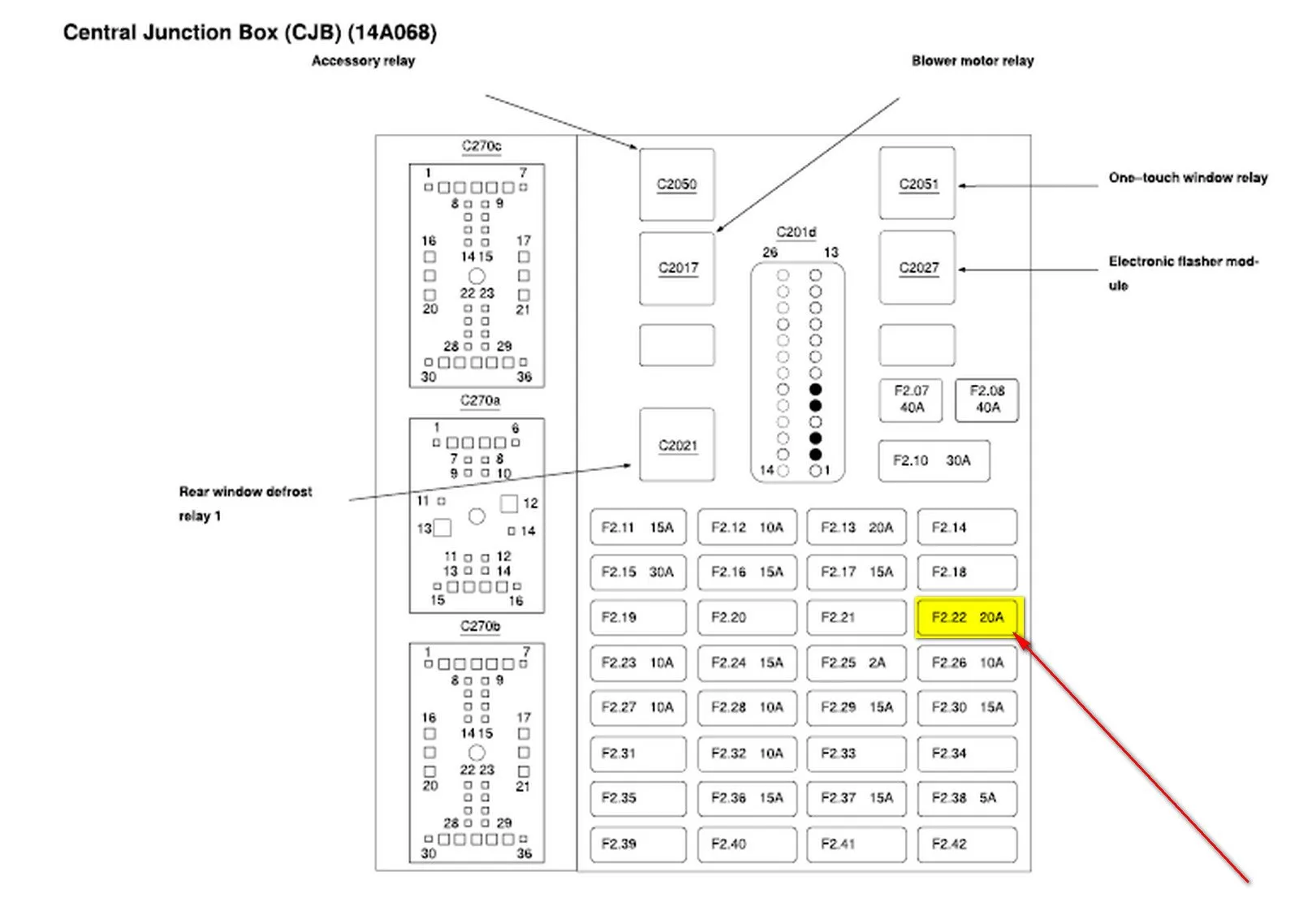 Diagram Ford Taurus Fuse Box Diagram 2001