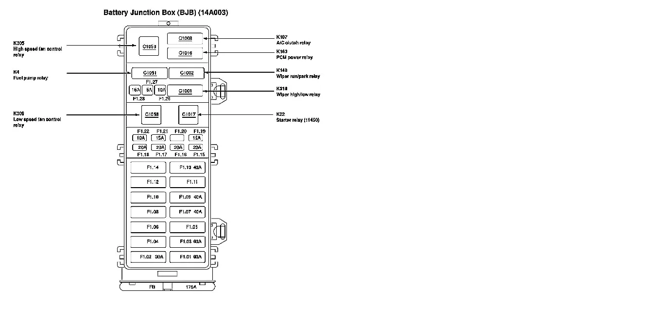 Diagram Ford Wire Diagram Relay 14B192