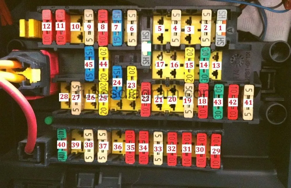 Diagram Fuse Box Diagram Peugeot 206