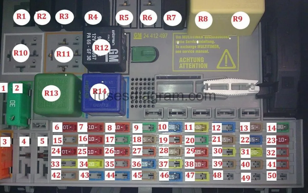 Diagram Fuse Box Diagram Vauxhall Astra 2001