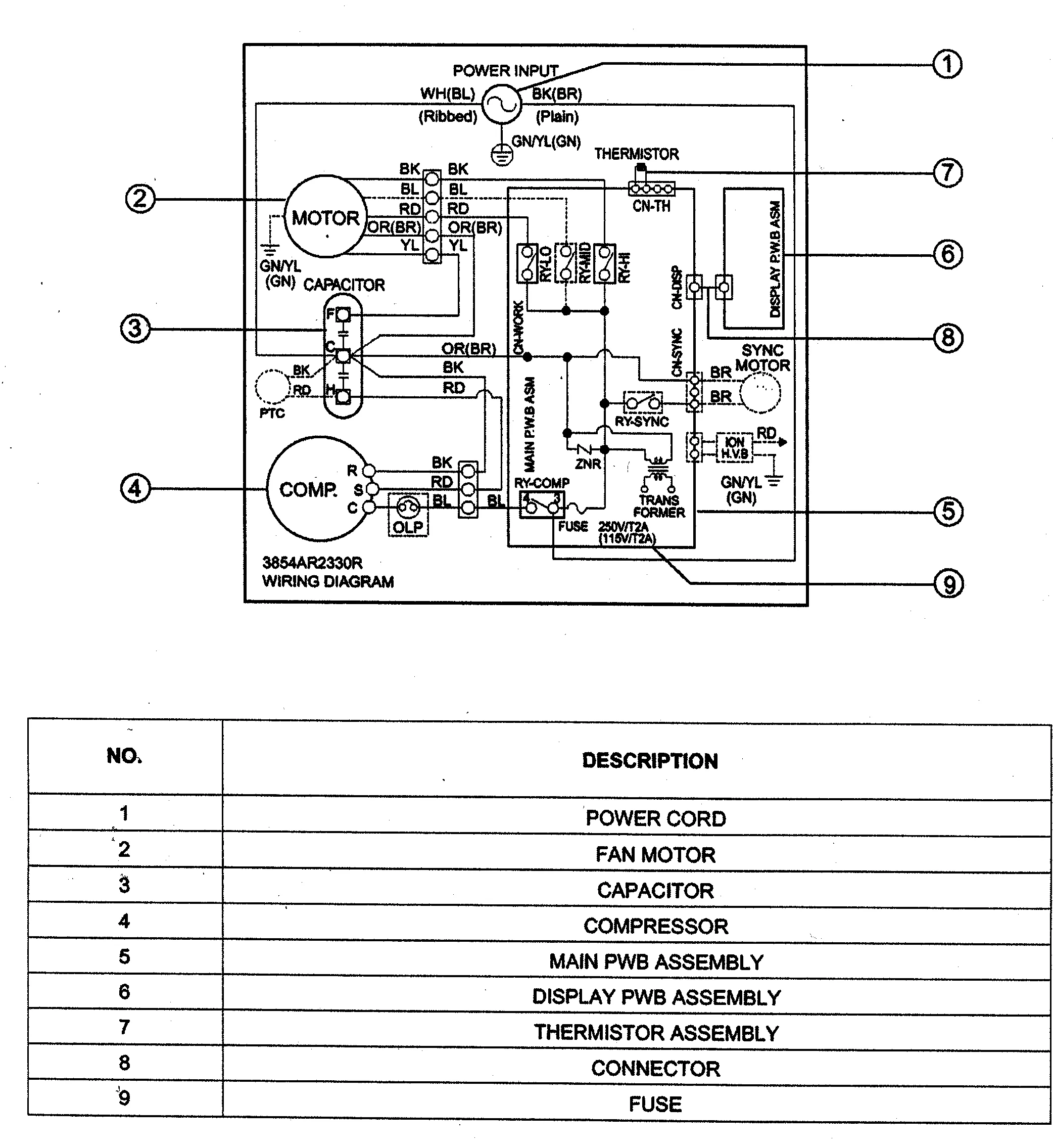 Diagram Gold Star Air Conditioner Wiring Diagram