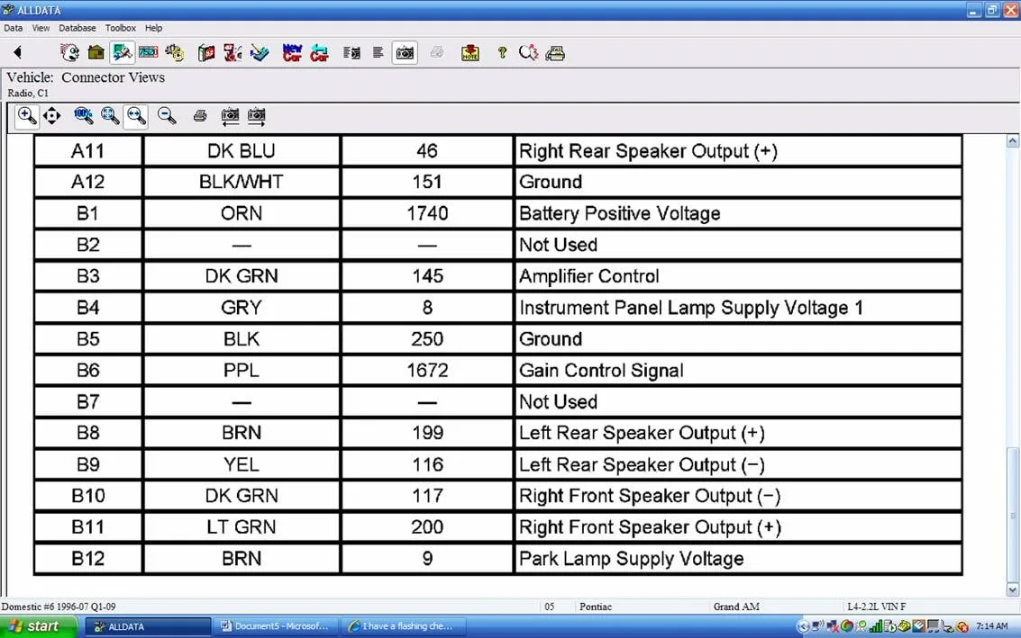 Diagram Grand Am Stereo Wire Diagram