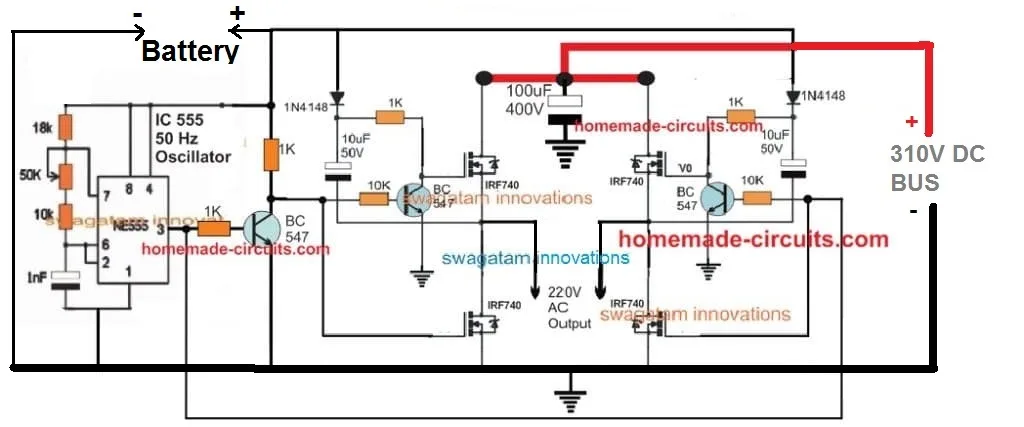 Diagram H Bridge Inverter Circuit Diagrams