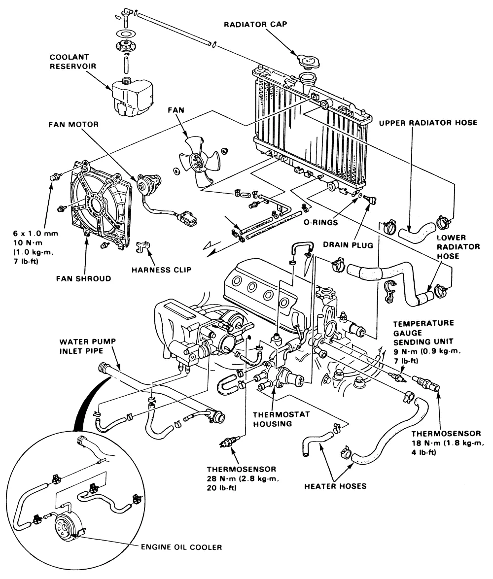 Diagram Honda Accord Engine Diagram Cooling System