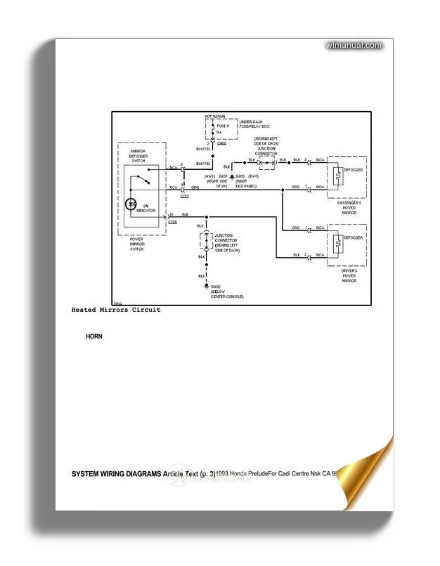 Diagram Honda Prelude 1993 Wiring Diagram