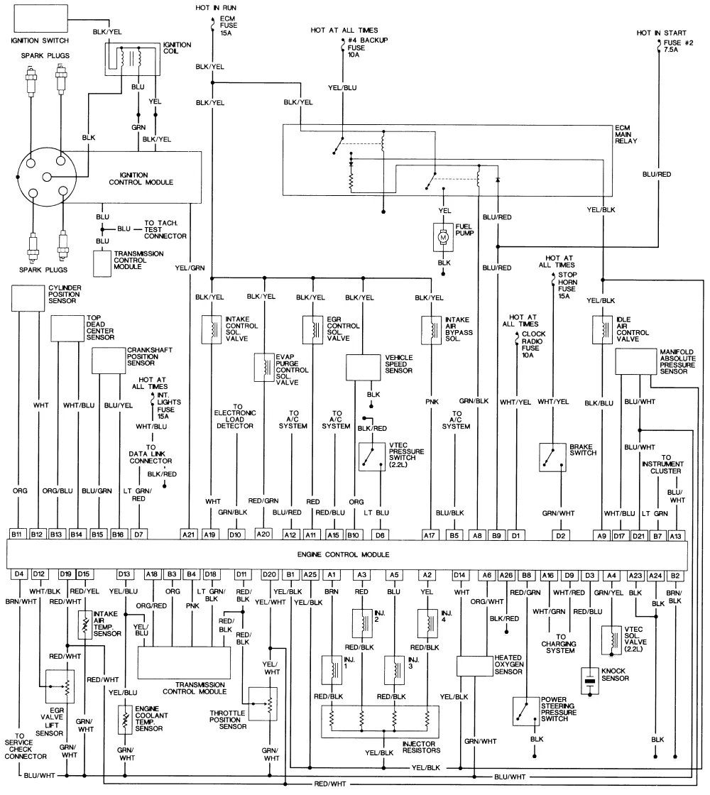 Diagram Honda Prelude 1993 Wiring Diagram