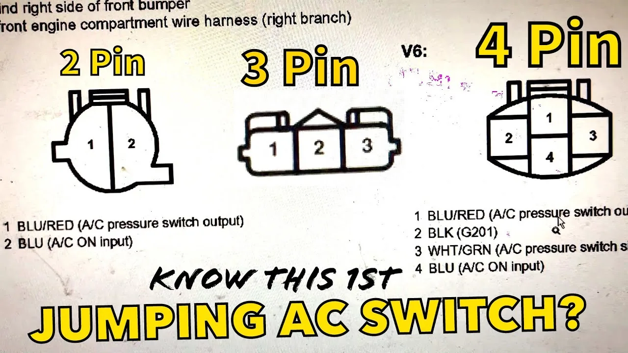 Diagram How To Jump 3 Wire Ac Pressure Switch 4 Steps To Jum
