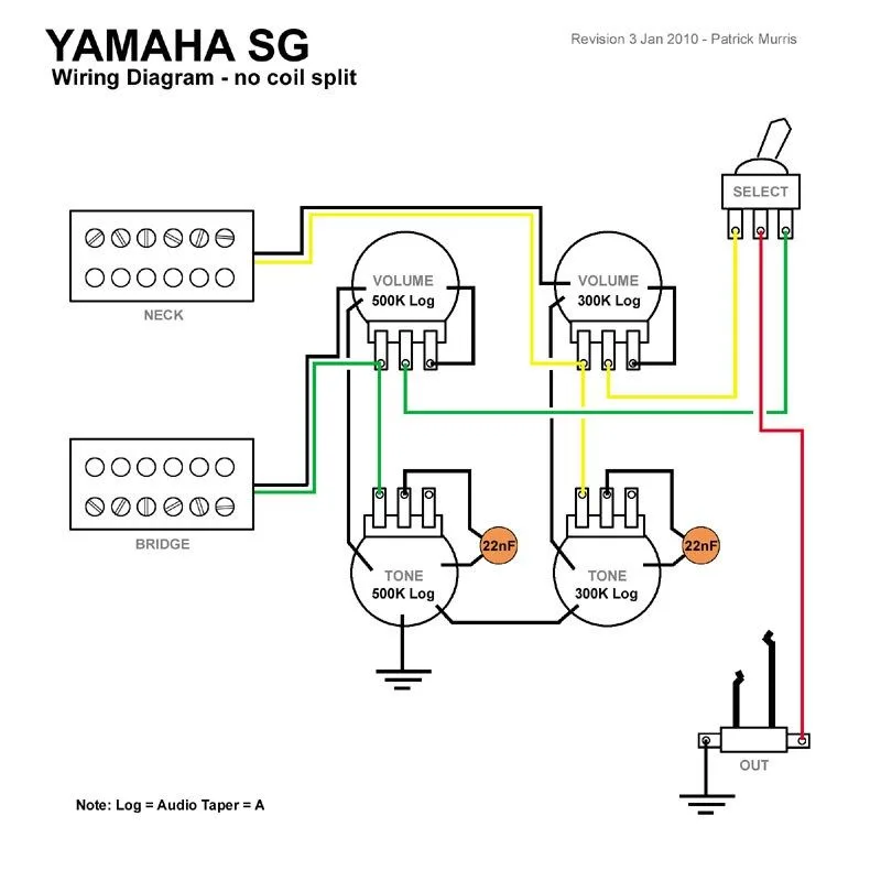 Diagram Internal Wiring Diagram Epiphone Guitar