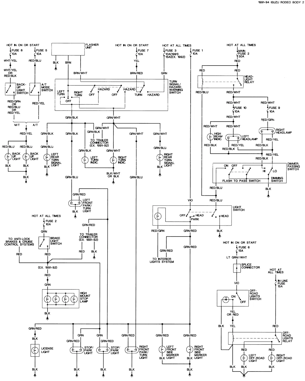 Diagram Isuzu Rodeo Alternator Wiring Diagram