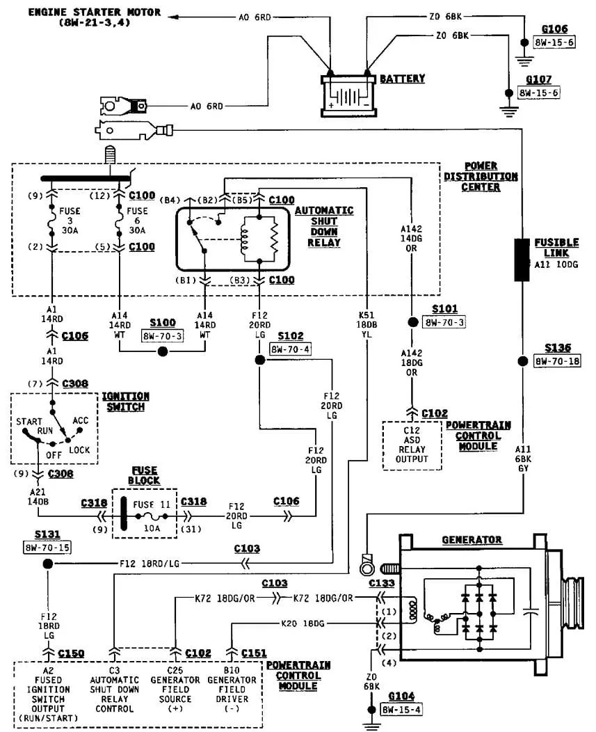 Diagram Jeep Wrangler Tj Wiring Diagram Charging