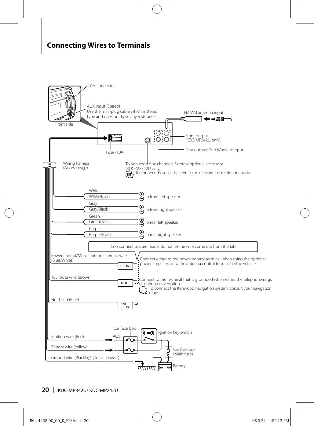 Diagram Kenwood Kdc 252U Wiring Diagram Car Stereo