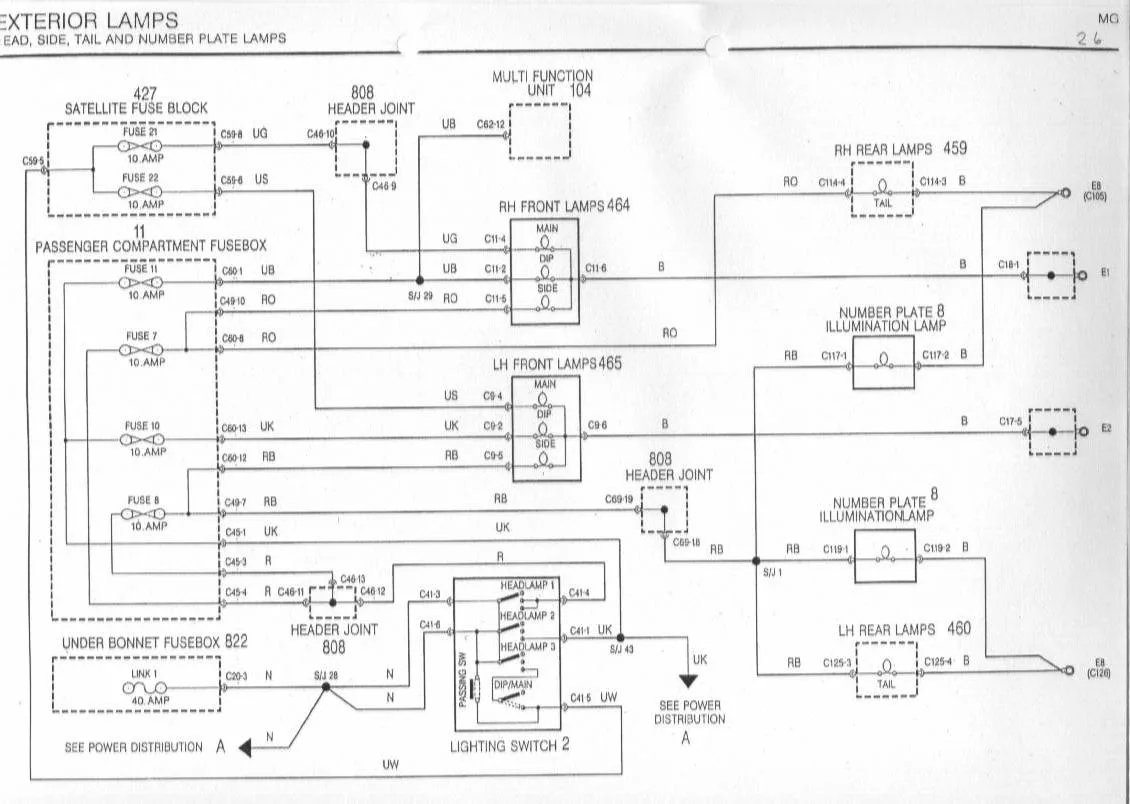 Diagram Land Rover Fog Lights Wiring Diagram
