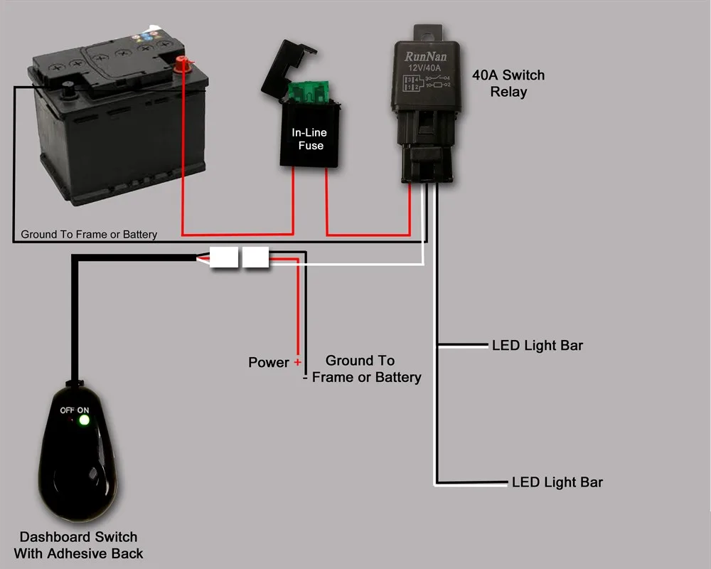 Diagram Led Light Bar Wiring Diagram Switch