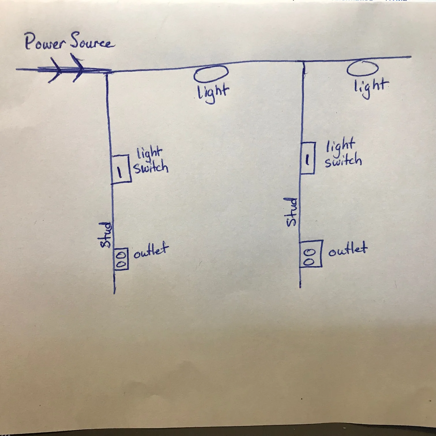 Diagram Light Wiring Diagram Two Lights One Switch
