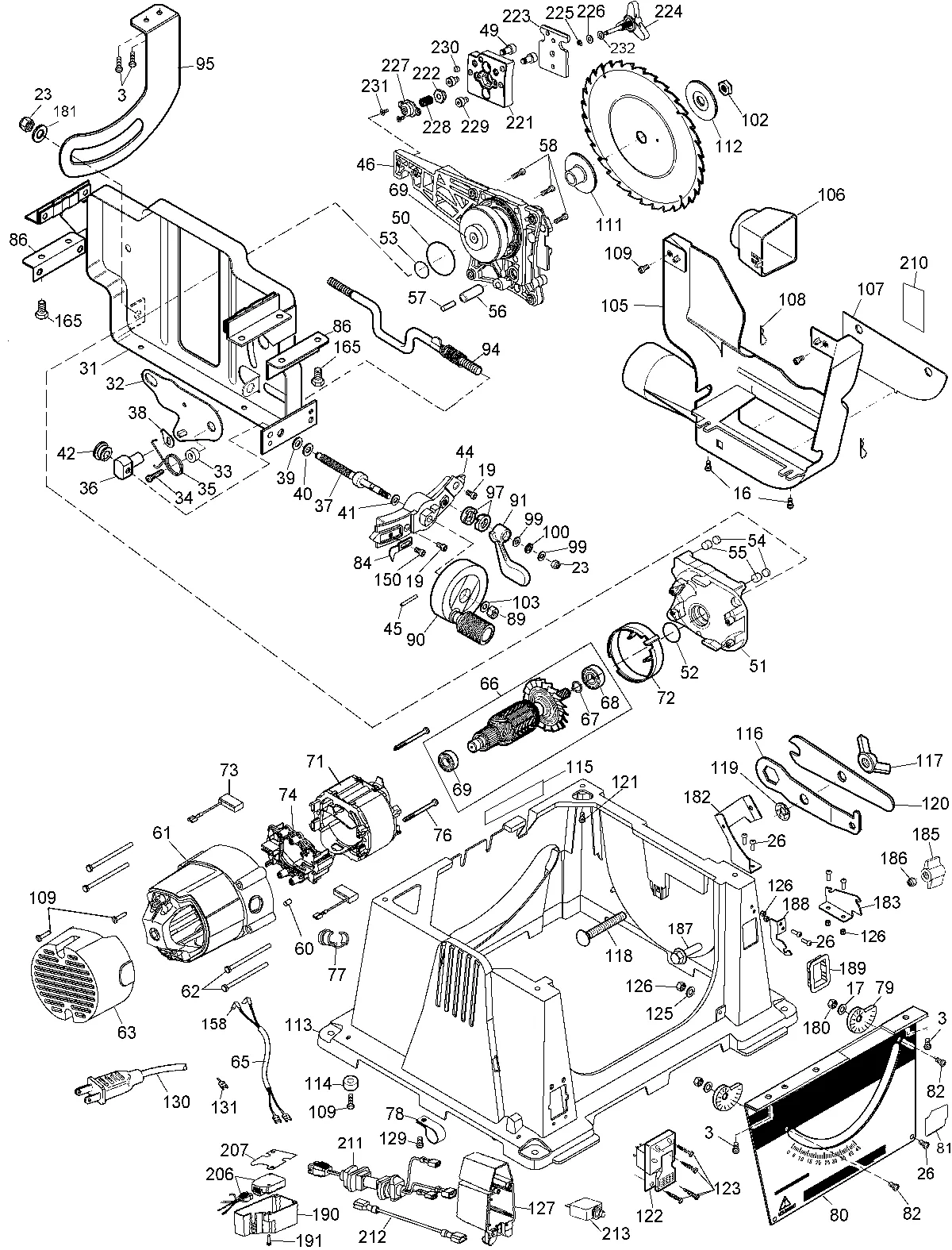 Diagram Mastercraft 10 Table Saw Diagram