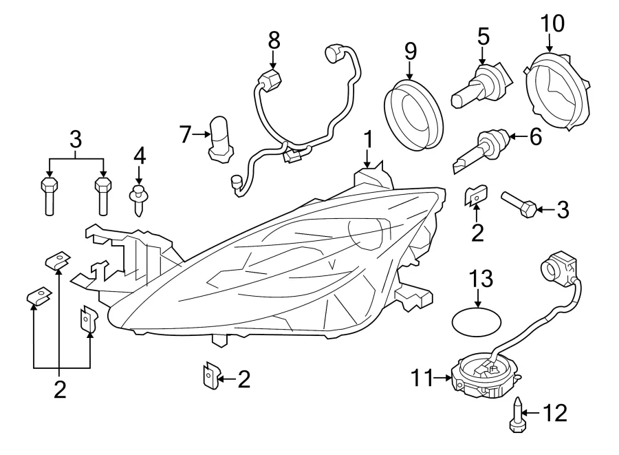 Diagram Mazda 6 Headlight Diagram