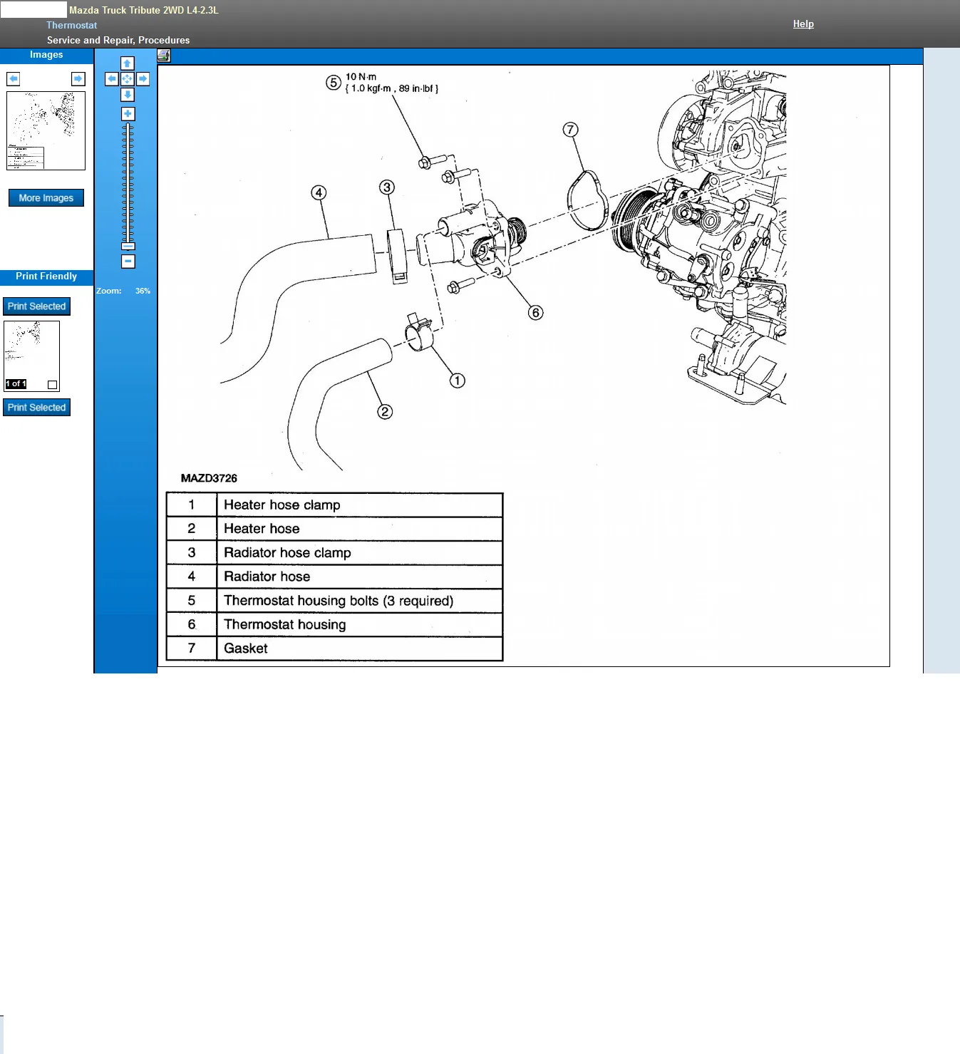 Diagram Mazda Tribute Diagram