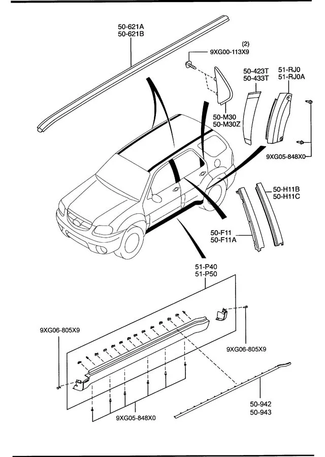 Diagram Mazda Tribute Enginepartment Diagram