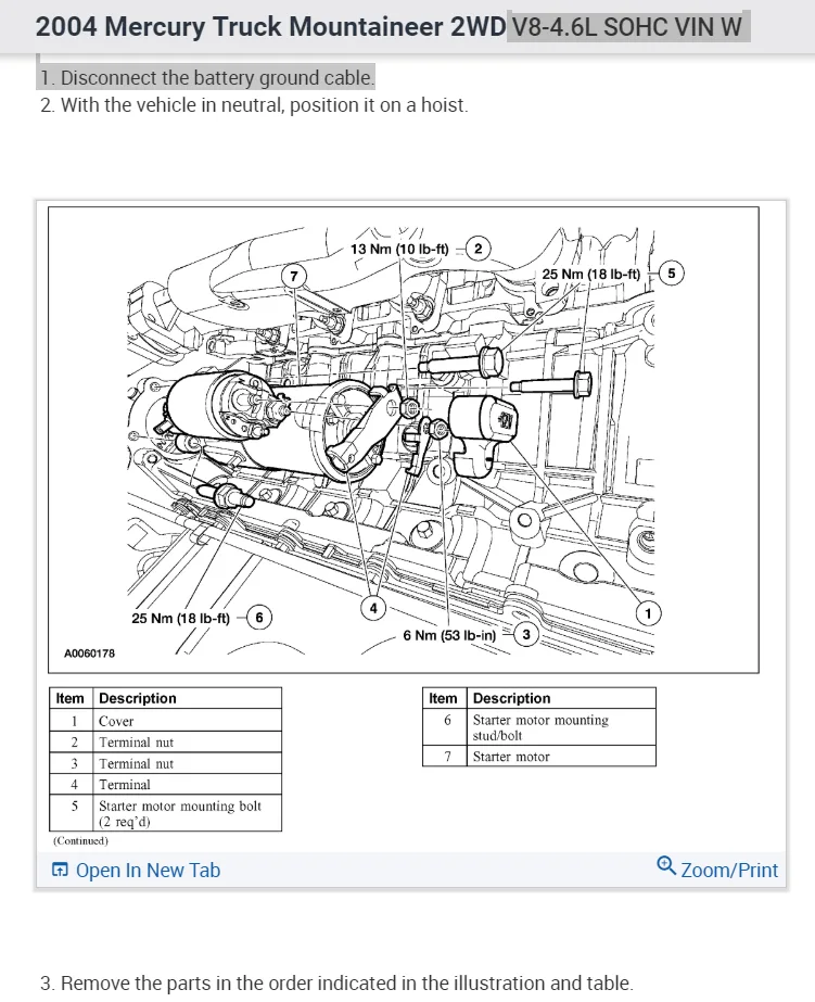 Diagram Mercury Mountaineer Engine Wiring Diagram