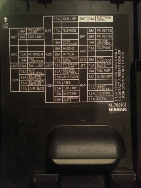 Diagram Nissan Maxima Fuse Box Diagram Lighter