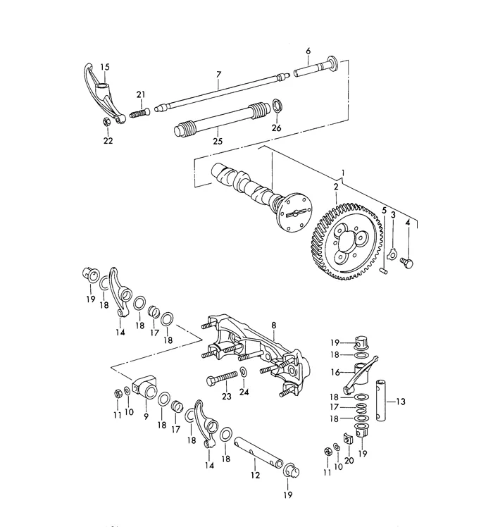 Diagram Of Parts In A Engine Compartment Porsche 912 Engine